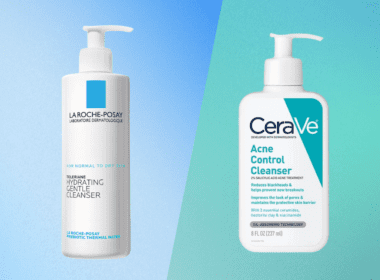 La Roche-Posay and CeraVe face cleanser